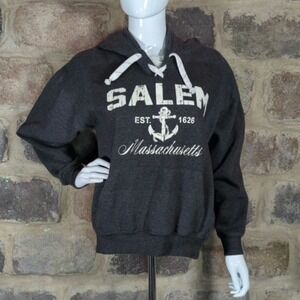 Bay State Gear Salem Massachusetts Dark Gray Hooded Pullover Woman's Size‎ Small